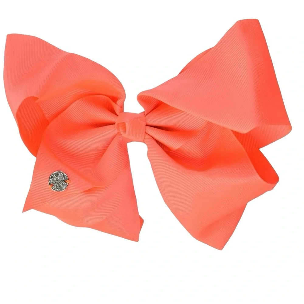 JoJo Siwa Signature Collection Large Cheer Hair Bow (Neon Coral)